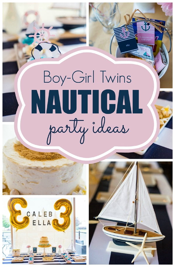 Twins Nautical Birthday Party - Pretty My Party