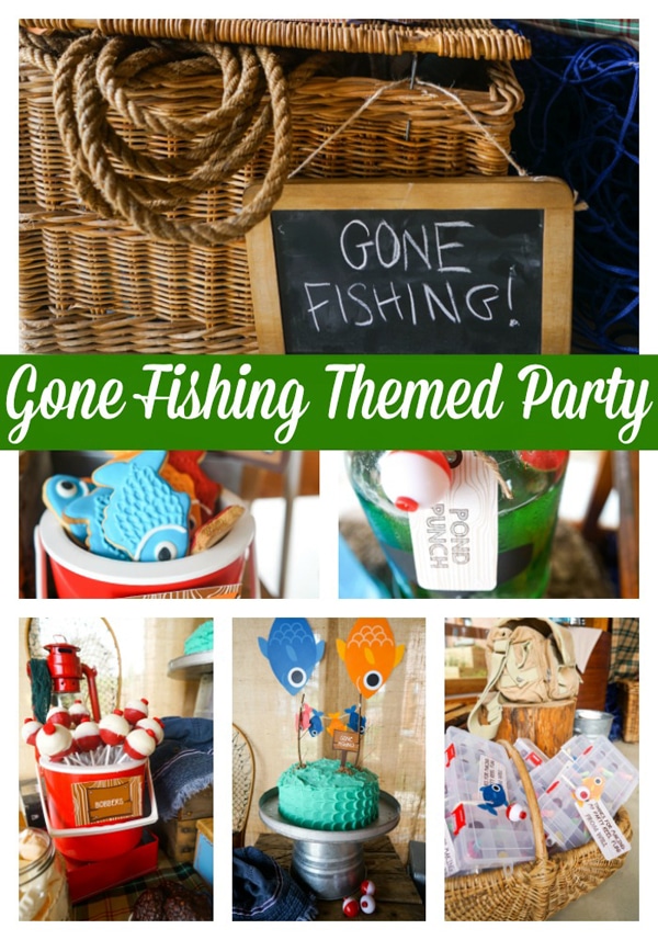 Gone Fishin' Fishing Party Tablecloth Table Cover - Birthday