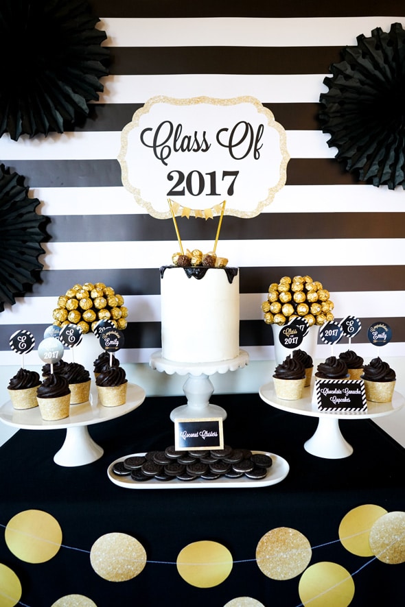 Black and Gold Graduation Party Ideas - Celebrations at Home