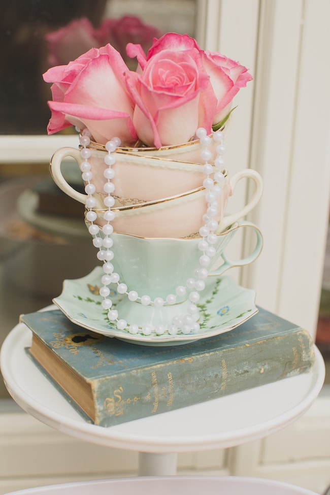 How to Decorate a Vintage Birthday Tea Party: Pearls, Lace, and Roses