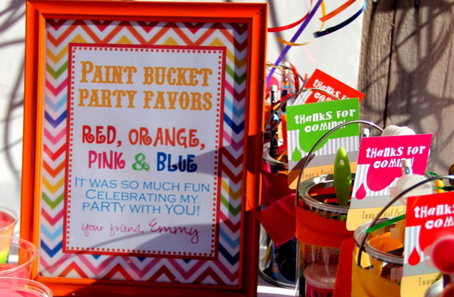 Art party favor box / rainbow party favors / Paint party treat boxes /  dripping paint party favors