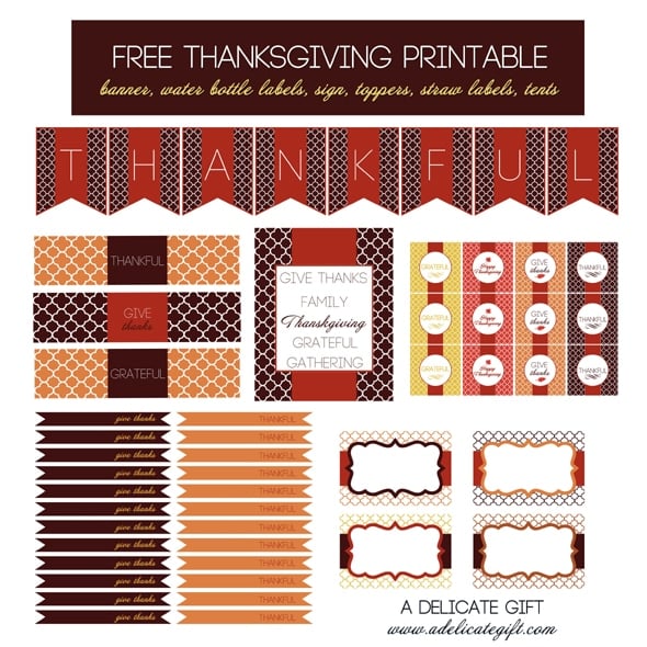 27 Free Thanksgiving Printables - Pretty My Party