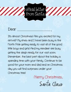 Free Letter to Santa Printable - Pretty My Party