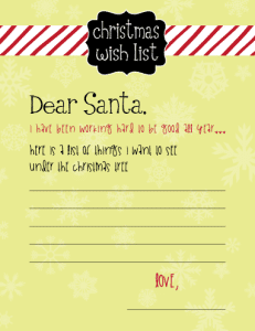 Free Letter to Santa Printable - Pretty My Party