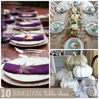 10 Thanksgiving Tables And Free Printable - Pretty My Party