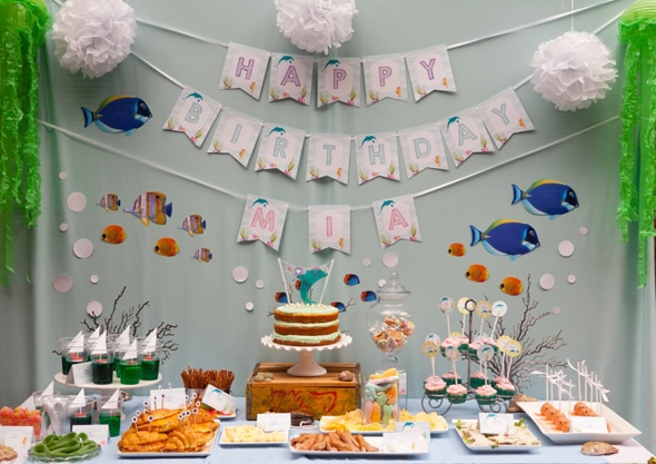 Dolphin Under the Sea Party - Under the Sea Party Ideas - Pretty