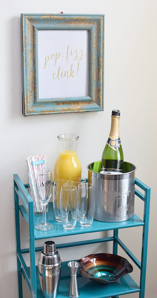 How to style a Mimosa Bar Cart - Pretty My Party