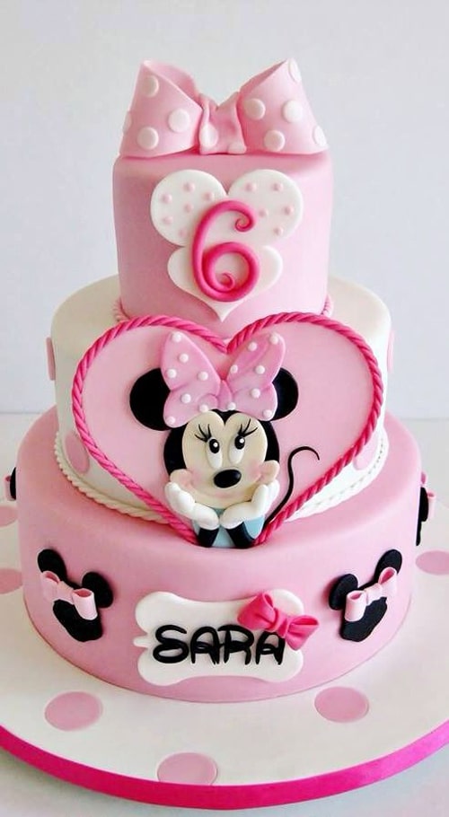Cute Minnie Mouse Birthday Cake | Baked by Nataleen