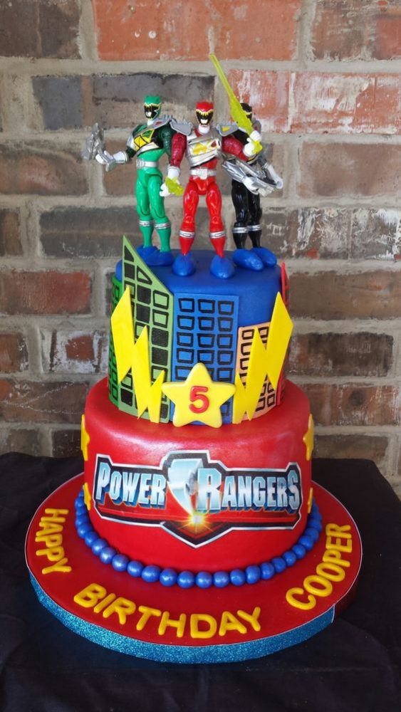 Power rangers themed cake for Theo's 6th birthday🦸‍♂️💙 #caketok #cak... |  TikTok