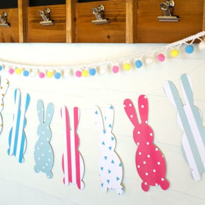 Easy DIY Easter Bunny Garland Idea - Pretty My Party