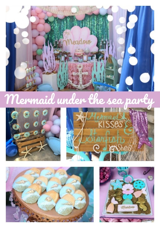 Mermaid Under the Sea 1st Birthday Party - Pretty My Party
