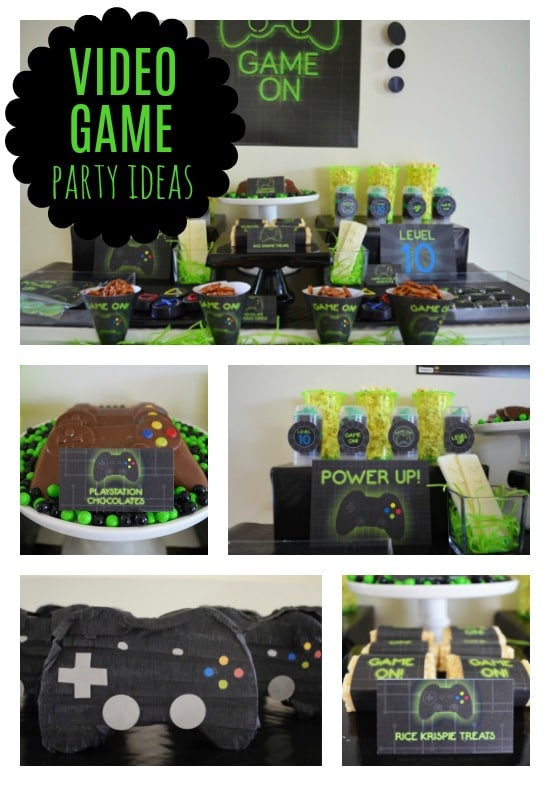 Help your gamer level up with cool video gamer birthday party supplies.  Shop party favo…