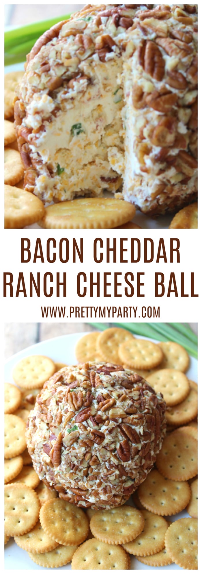 Best Cheddar Bacon Ranch Cheese Ball - Pretty My Party
