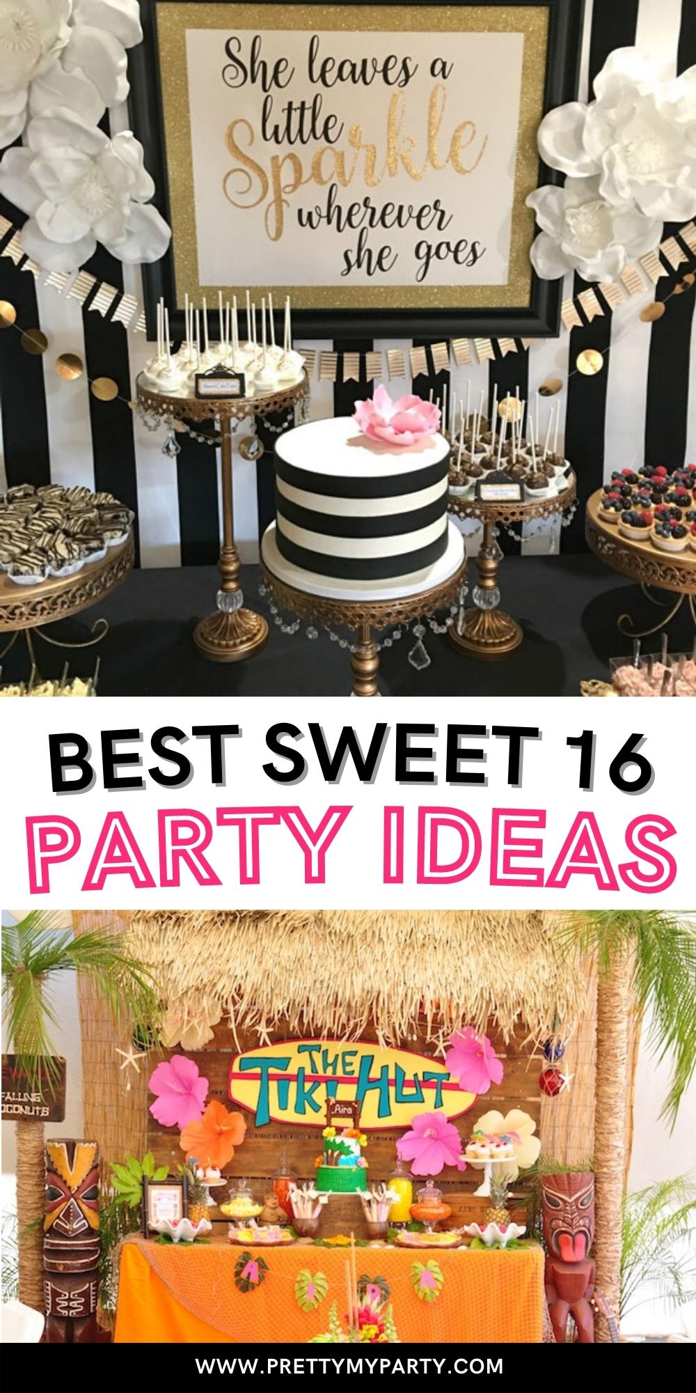 Unique Sweet 16 Party Theme Ideas by Venues from Hotel to Home