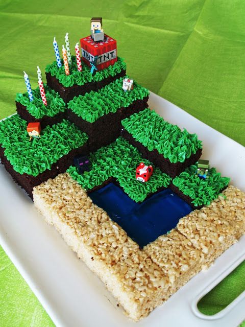 This cake my mum made for my nephew's birthday, he's going to be thrilled!  : r/Minecraft