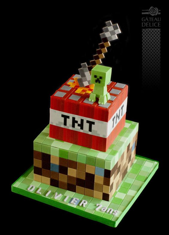 minecraft tnt cake ideas