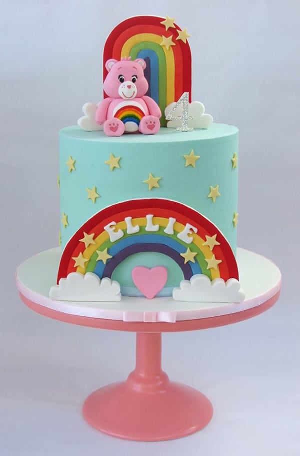 Cheer Bear Care Bear -   Care bears birthday party, Baby shower party  decorations, Care bear party