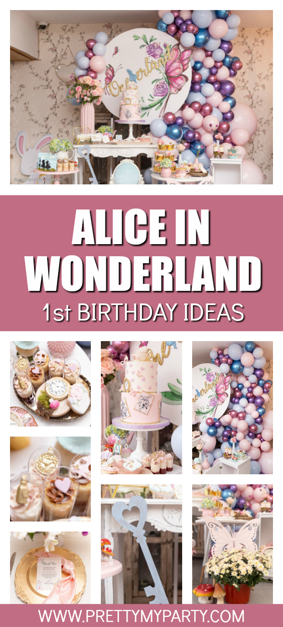 Alice in Wonderland First Birthday Party