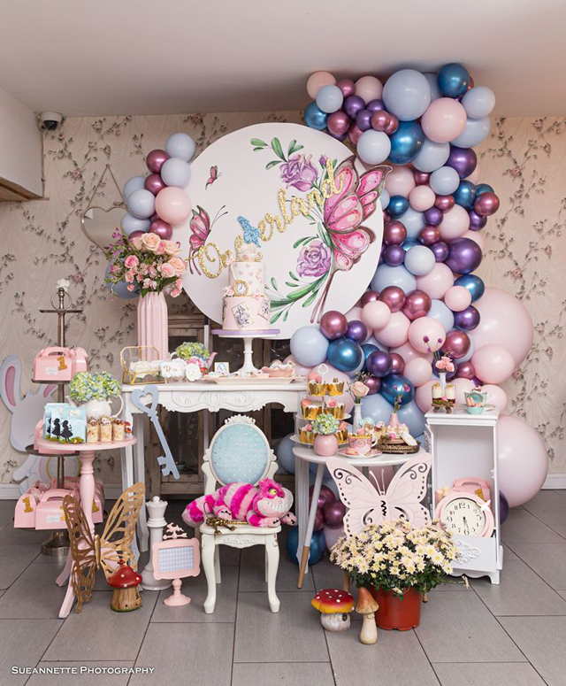 Alice in Wonderland Party Signs Girl 1st Birthday Decor Alice in