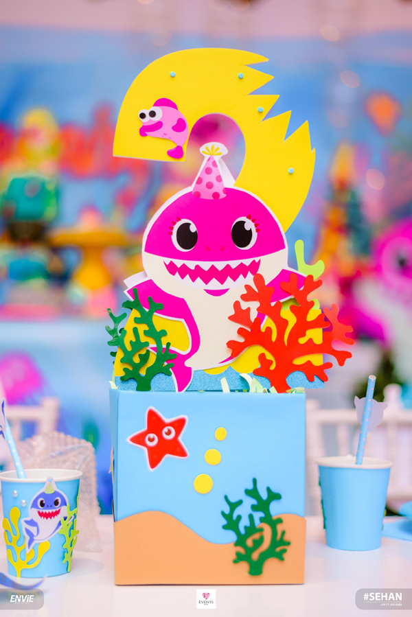 Colorful Baby Shark Birthday Party - Pretty My Party
