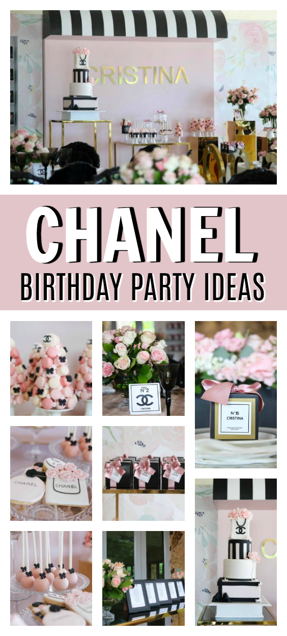 Chanel Birthday Party Ideas  Photo 11 of 39  Birthday party decorations  for adults 18th birthday party Chanel birthday party