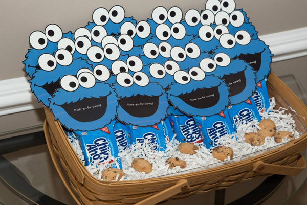 Cookie Monster Party Favors/ birthday party/ baby shower SET OF 5