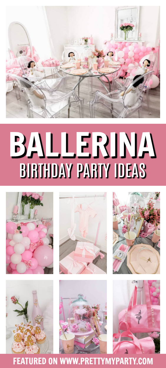Ballerina party Decorations Ballerina centerpiece Pink and 