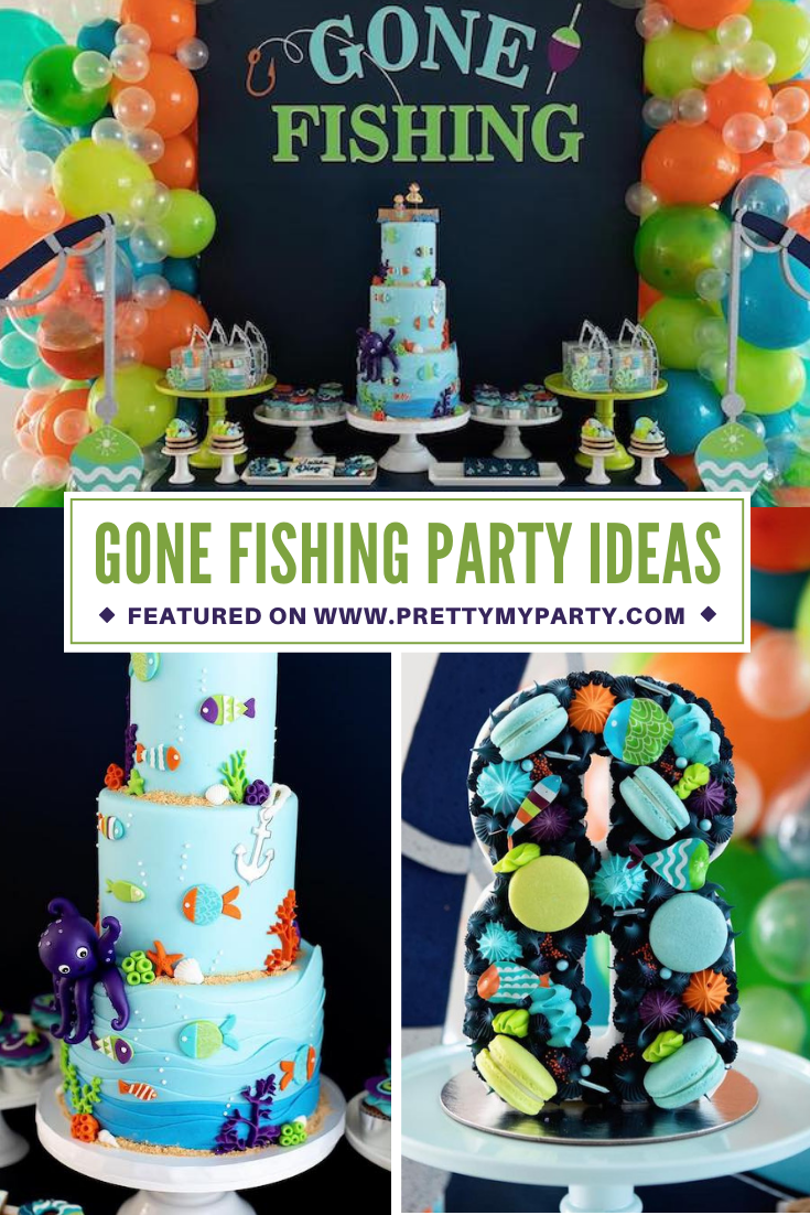 Fishing Theme Birthday Party Decorations 1st Gone Fishing 1st