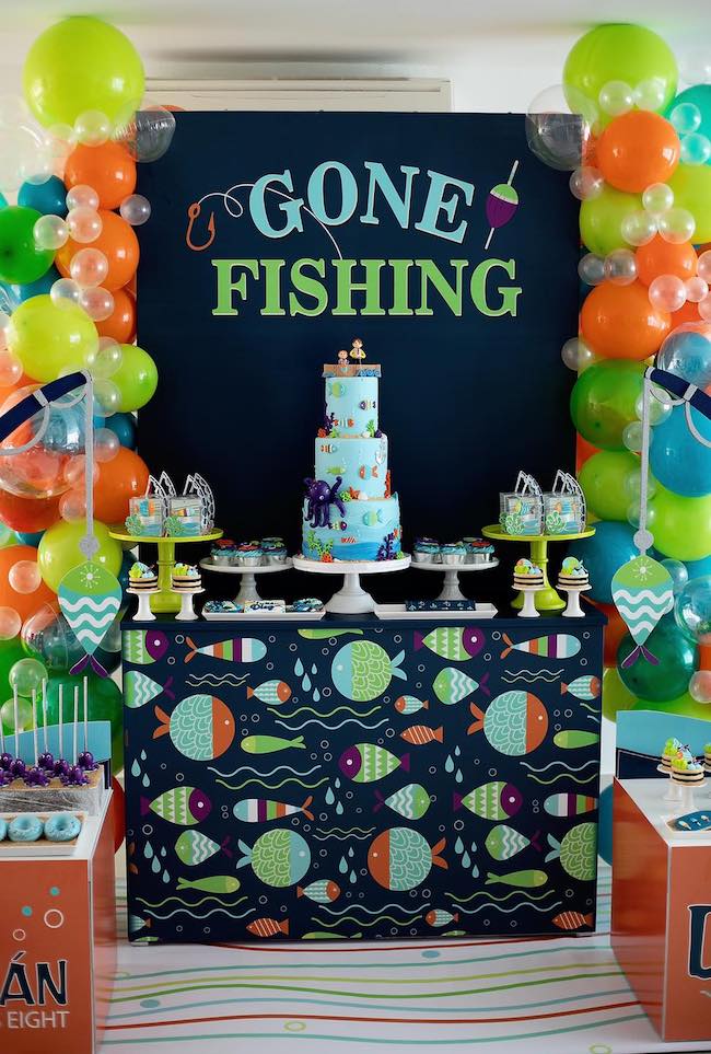 The Big One, Fishing First Birthday, the Big One Birthday, Fishing Cake  Topper, Fishing Party Decor , Fishing Birthday, the Big One Topper 