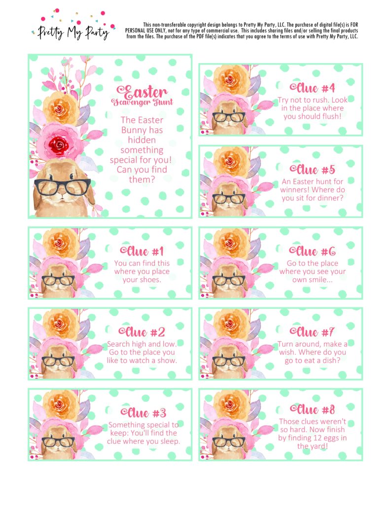 Free Easter Scavenger Hunt Printables - Pretty My Party