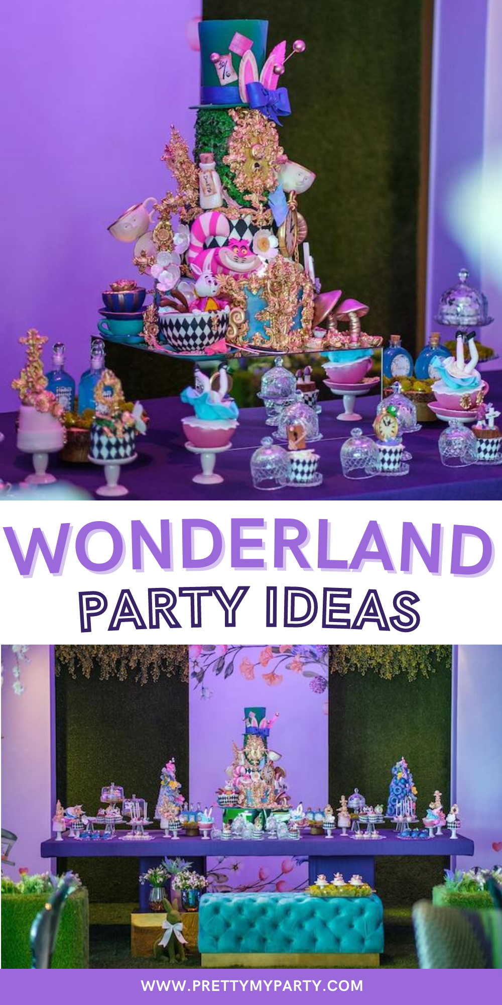 Alice in Wonderland centerpieces for Sweet 16  Alice in wonderland tea  party birthday, Alice in wonderland decorations, Alice in wonderland tea  party
