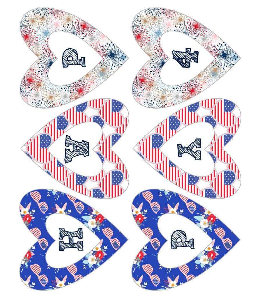 Free Printable Happy 4th of July Banner on www.prettymyparty.com