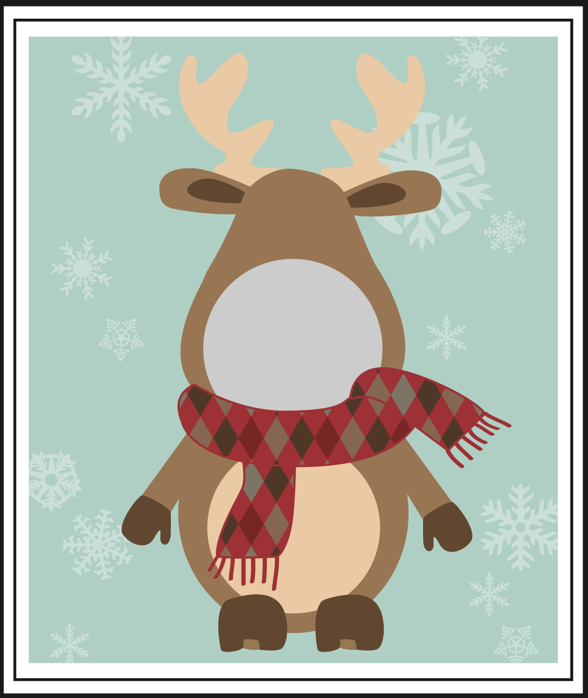 Free Elf on the Shelf Reindeer Cutout Printable on www.prettymparty.com