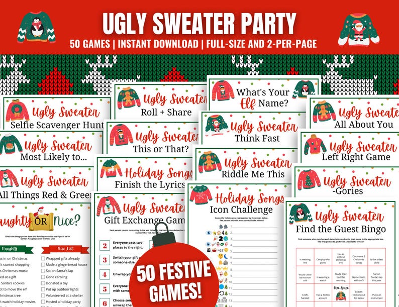 Ugly Sweater Party Games Bundle