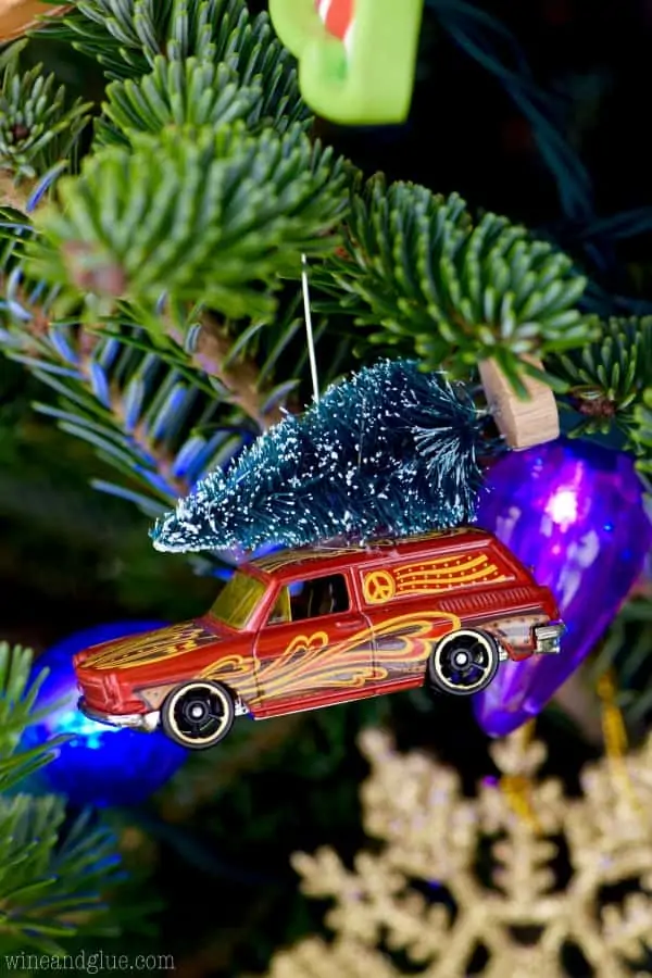 DIY Matchbox Car Ornament