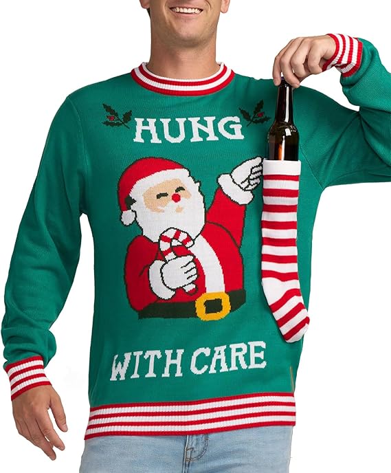 Men's "Hung With Care" Ugly Christmas Sweater