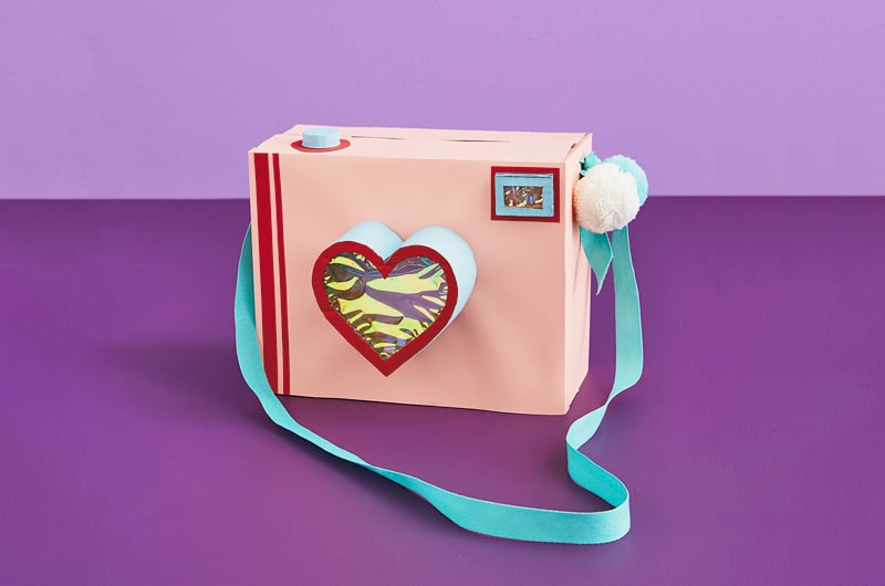 DIY camera Valentine box idea