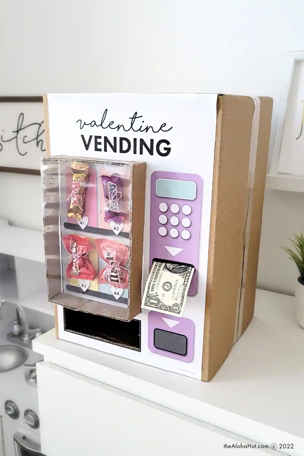 DIY Valentine vending machine card idea