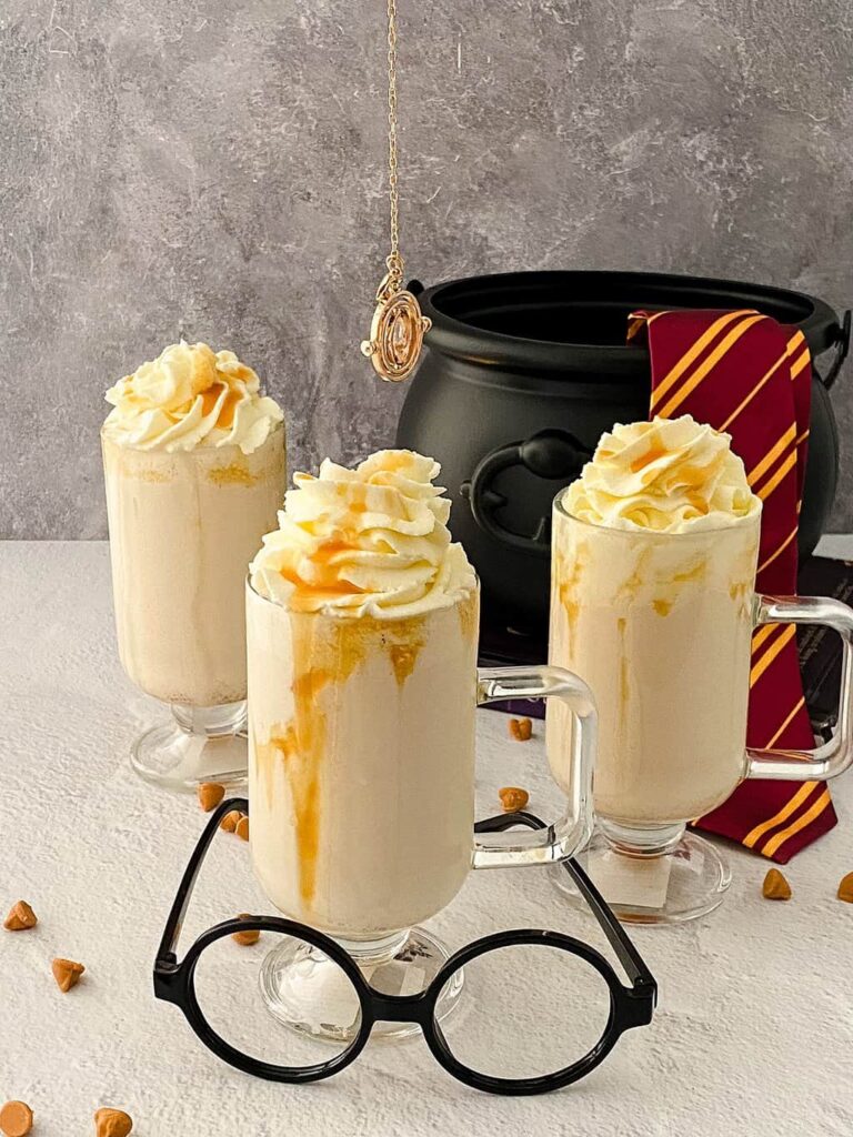 Frozen Butterbeer Milkshakes