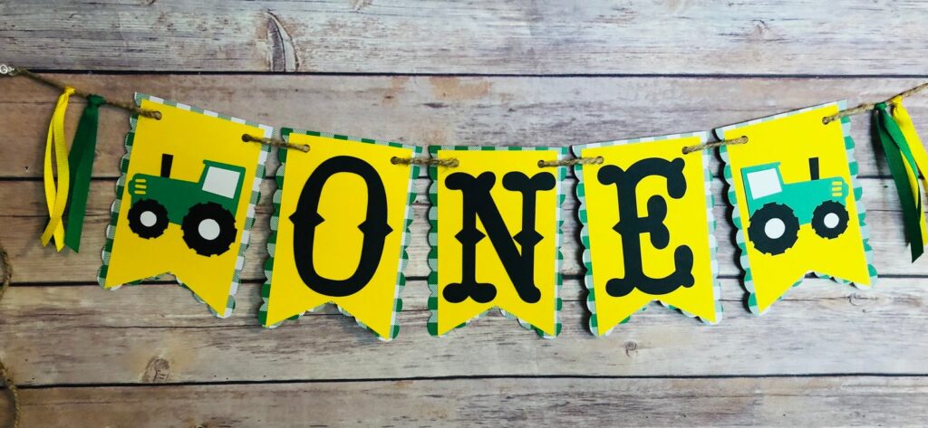 John Deere Birthday Number Banner