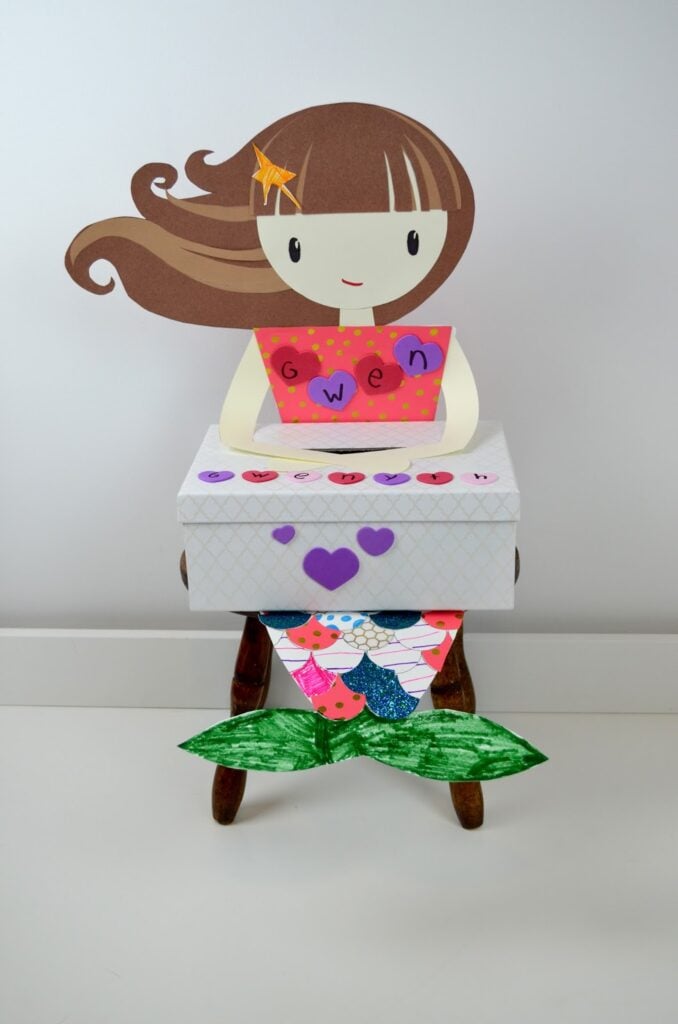 Cute DIY Mermaid Valentine Card Box